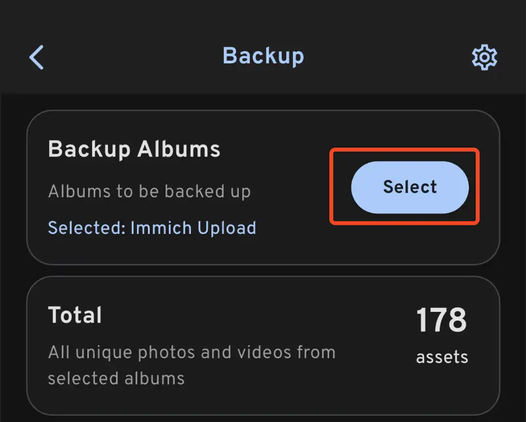 Backup button